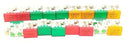 LOT OF 17 GENERIC RED/ORANGE/GREEN STOP/RESET/START CONTROL PANEL PUSHBUTTONS