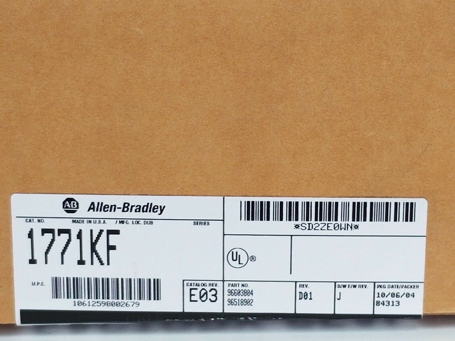 SEALED ALLEN BRADLEY 1771-KF DATA HWY RS-232C INTERFACE MODULE CAT. REV. E03