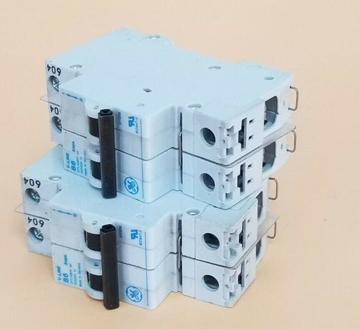 LOT OF 2 GENERAL ELECTRIC V17206 CIRCUIT BREAKERS 277/480VAC 2P 6A IEC947-2 B6