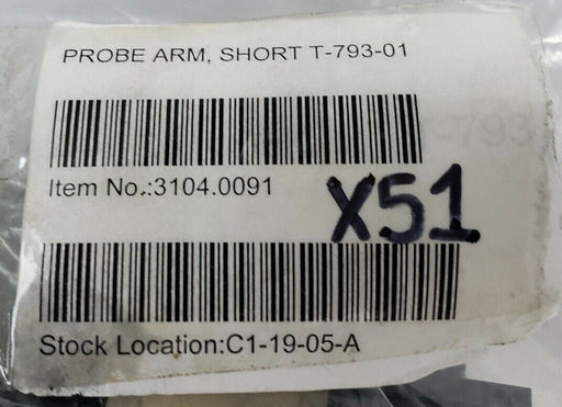 LOT OF 51 NEW GENERIC 3104.0091 PROBE ARMS, SHORT T-793-01