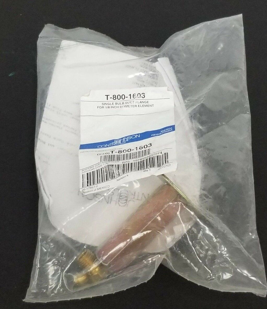 NEW JOHNSON CONTROLS T-800-1603 SINGLE BULB DUCT FLANGE, T8001603