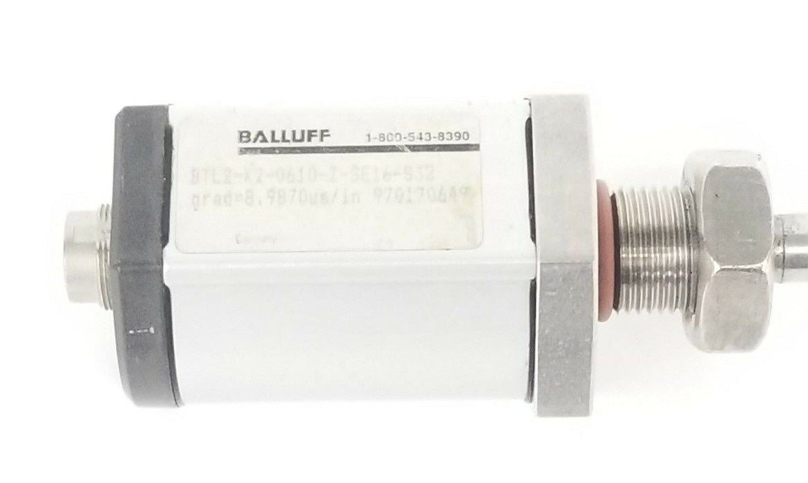 BALLUFF BTL2-K2-0610-Z-SE16-S32 TRANSDUCER GRAD=9.0089us/in 28'' IN. ROD 31-1/2"