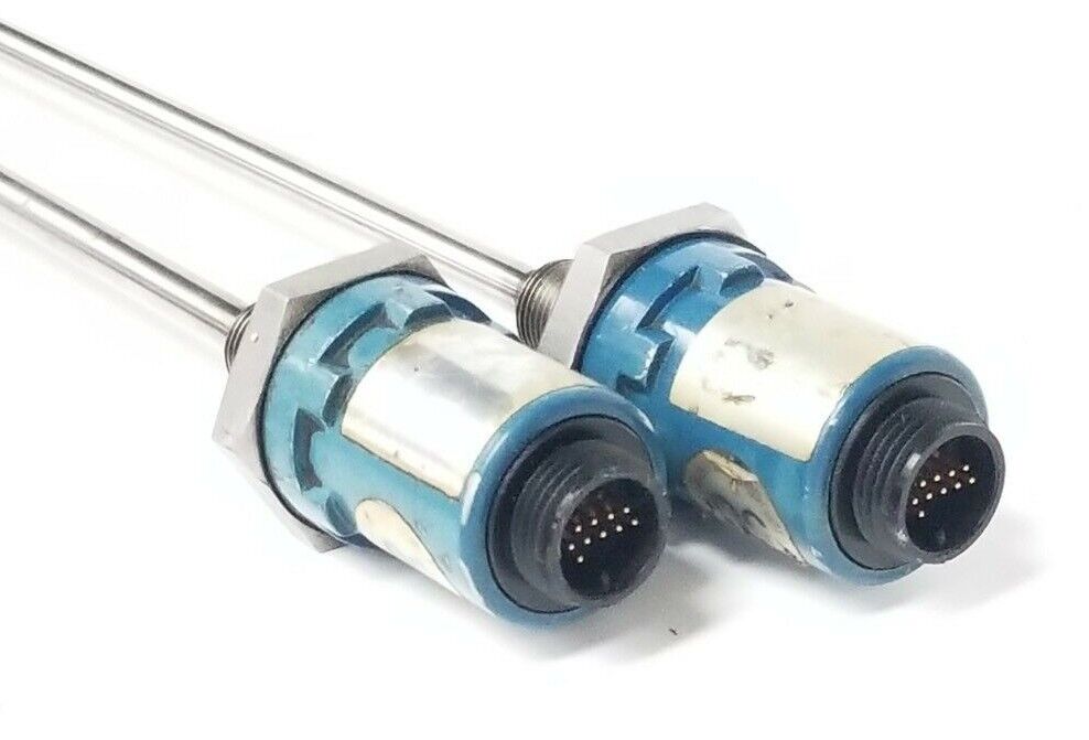 LOT OF 2 MTS TEMPOSONICS TRANSDUCERS 251181 ME9408 E 200688 REV. H 34'' IN. ROD