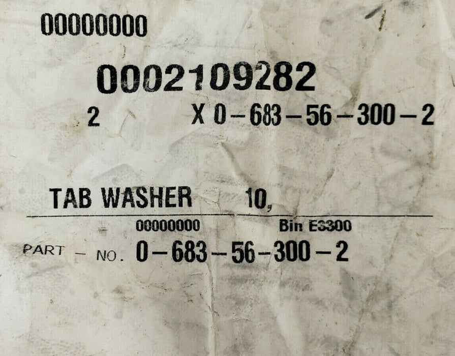 LOT OF 2 NEW KRONES 0-683-56-300-2 TAB WASHERS 0683563002