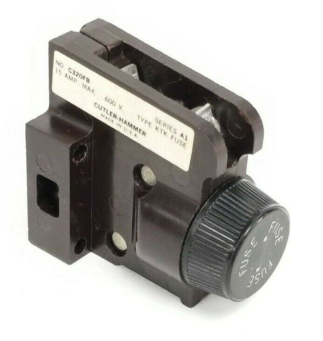 CUTLER HAMMER C320FB FUSE HOLDER SER. A1 600V 15A W/ FNM-4-1/2 FUSE