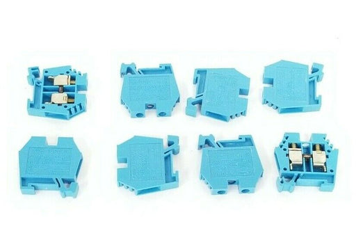 LOT OF 8 NEW EURO 4/15 CONTACT BLOCKS BLUE