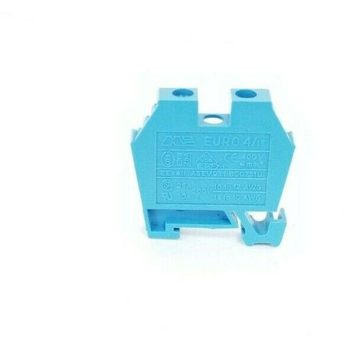 LOT OF 8 NEW EURO 4/15 CONTACT BLOCKS BLUE