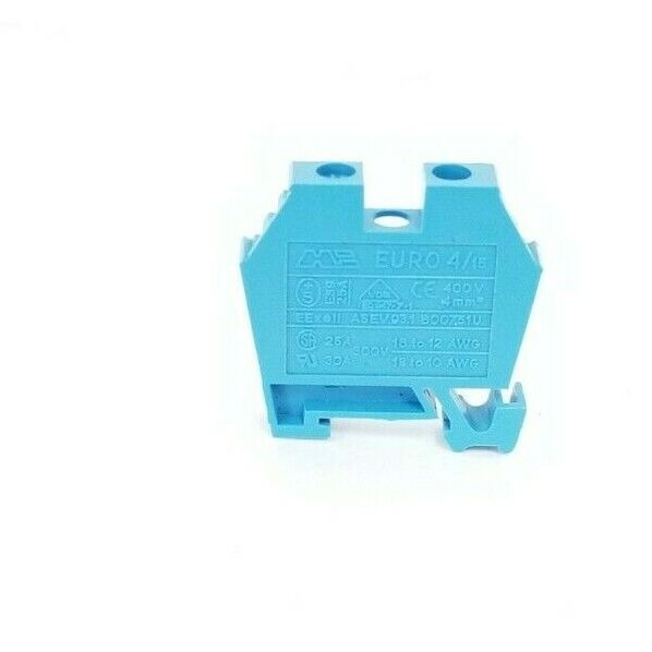 LOT OF 8 NEW EURO 4/15 CONTACT BLOCKS BLUE