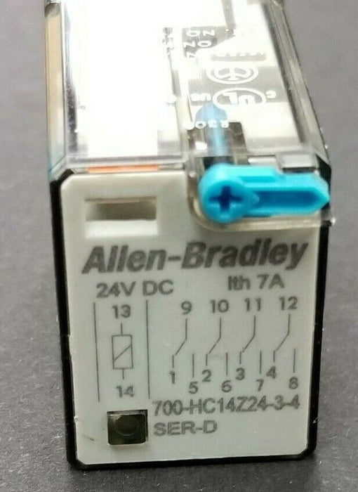 ALLEN BRADLEY 700-HC14Z24-3-4 SER. D RELAY 24VDC 7A 700HC14Z2434