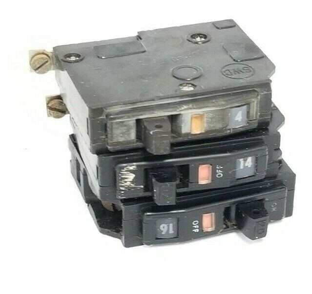LOT OF 3 SQUARE D QOB120 CIRCUIT BREAKERS 20A 1P 120/240V