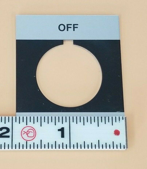 LOT OF 5 NEW GENERAL ELECTRIC CR104PXN1BP024 LEGEND PLATES OFF/BLACK