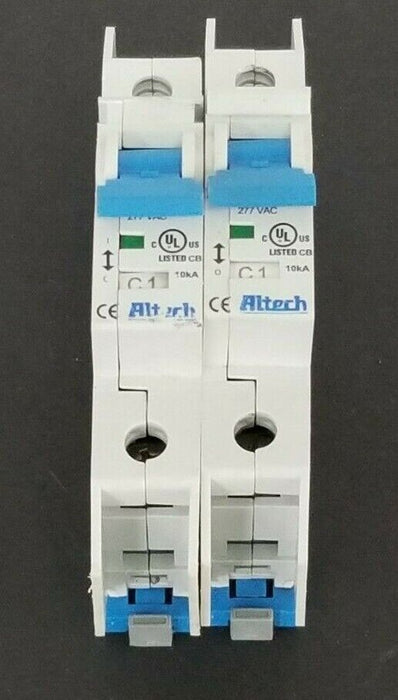 LOT OF 2 ALTECH UL-489 BRANCH CIRCUIT BREAKERS E305318 120-277VAC 10kA AD-6670
