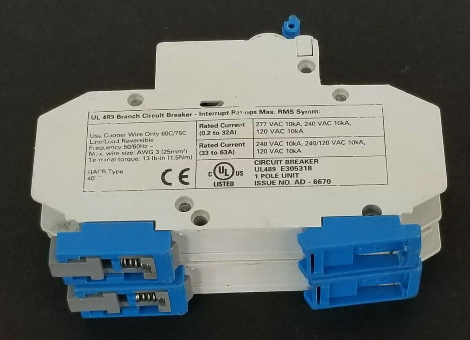LOT OF 2 ALTECH UL-489 BRANCH CIRCUIT BREAKERS E305318 120-277VAC 10kA AD-6670