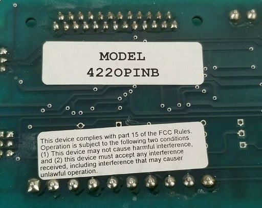 B & B ELECTRONICS MODEL: 4220PINB CONTROL BOARD 3702R1 W/ UMK-SE 11,25-1 HOLDER