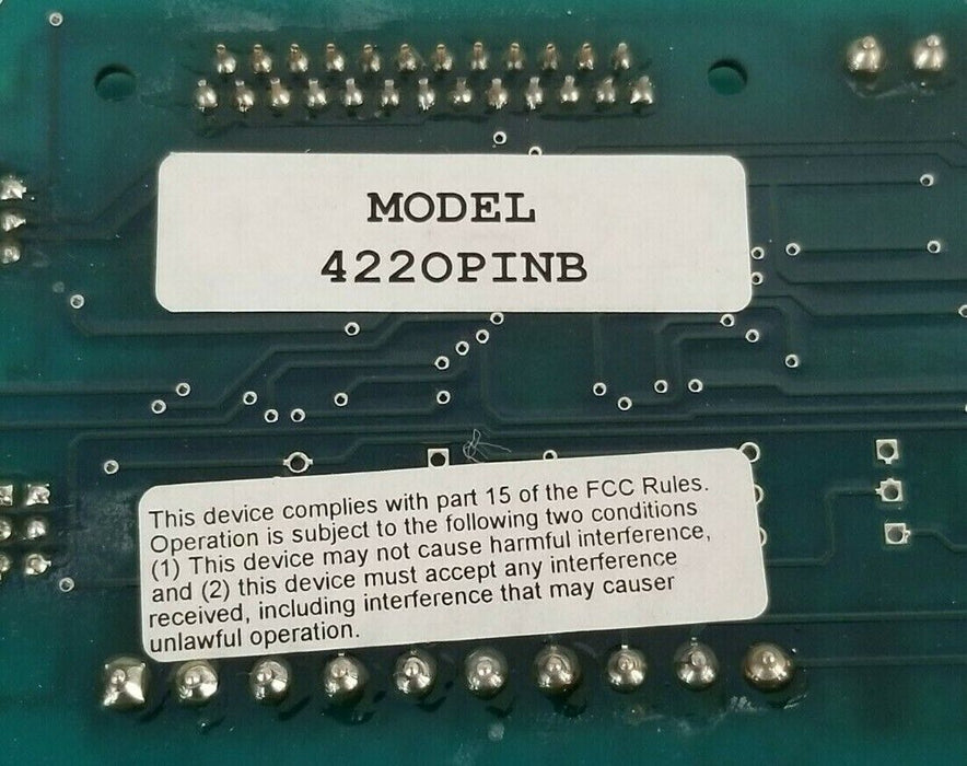 B & B ELECTRONICS MODEL: 4220PINB CONTROL BOARD 3702R1 W/ UMK-SE 11,25-1 HOLDER