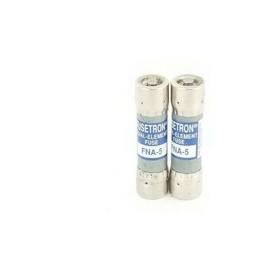 LOT OF 2 NEW COOPER BUSSMANN FNA-5 FUSETRON DUAL ELEMENT FUSES FNA5