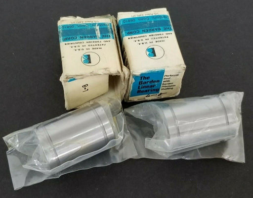 LOT OF 2 NIB BARDEN LINEAR BEARINGS, ~1/2" ID X 7/8" OD X 1-1/4" L