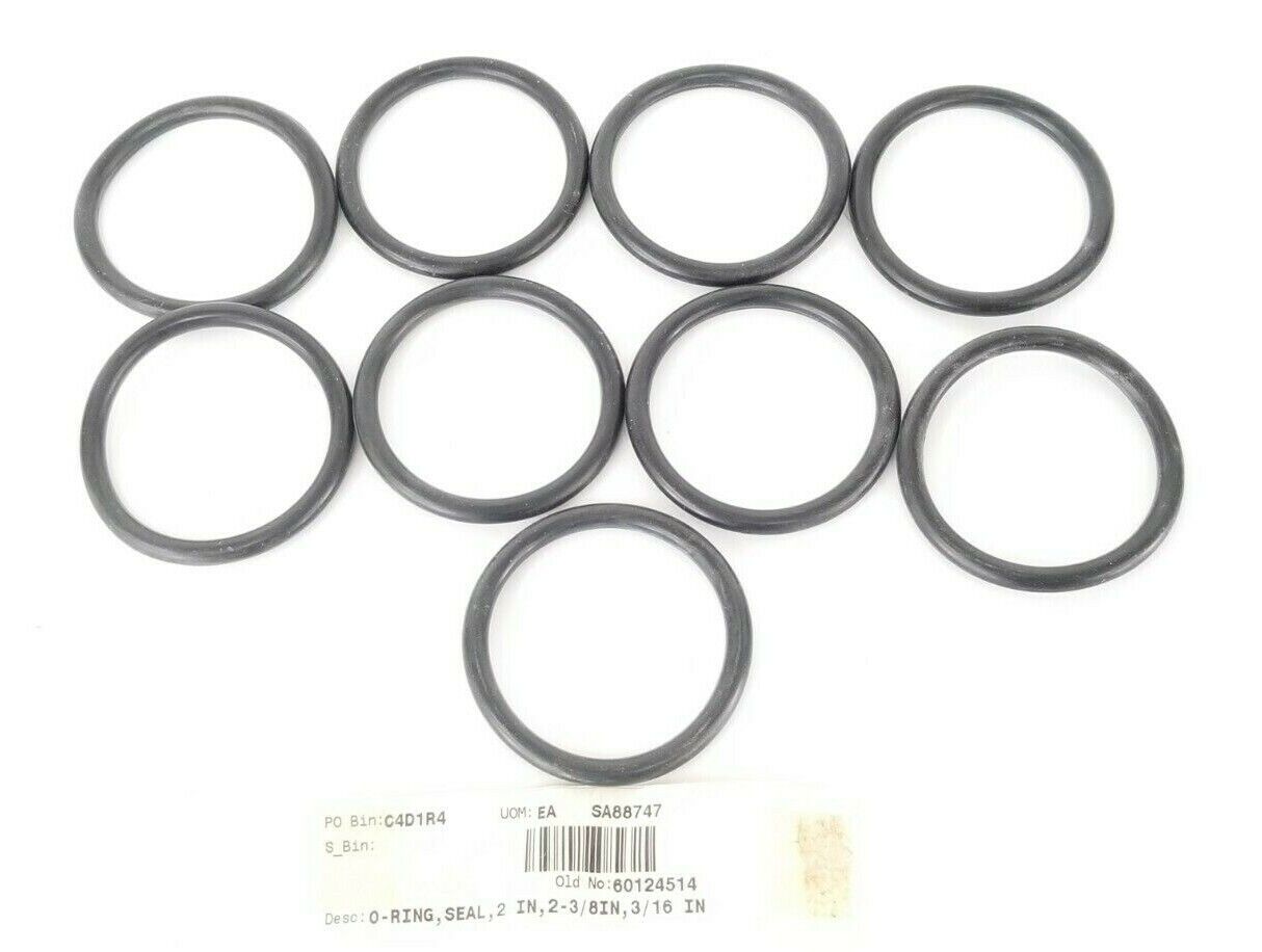 LOT OF 9 NEW GENERIC O-RINGS, SEALS, 2'' 2-3/8'', 3/16''