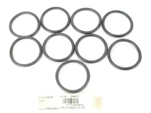 LOT OF 9 NEW GENERIC O-RINGS, SEALS, 2'' 2-3/8'', 3/16''