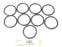 LOT OF 9 NEW GENERIC O-RINGS, SEALS, 2'' 2-3/8'', 3/16''
