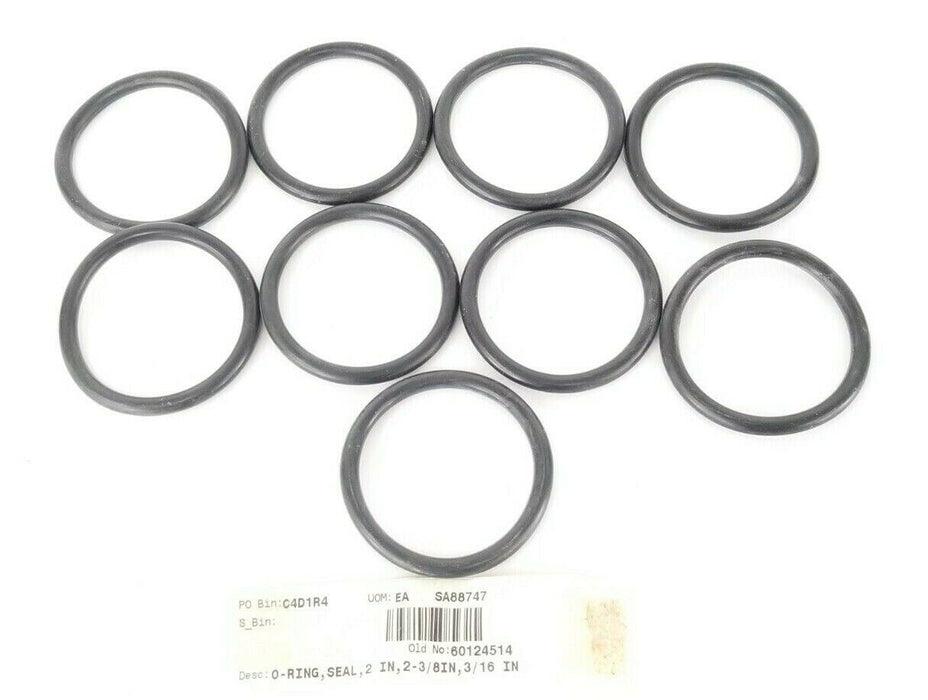 LOT OF 9 NEW GENERIC O-RINGS, SEALS, 2'' 2-3/8'', 3/16''