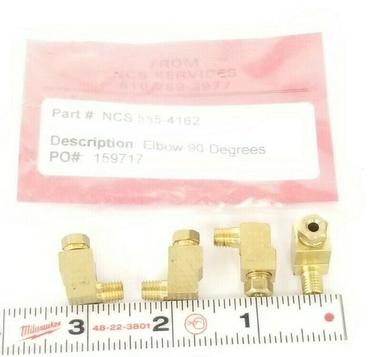 LOT OF 4 NEW EATON WEATHERHEAD / NCS 555-4162 MALE ELBOWS 90 DEG.