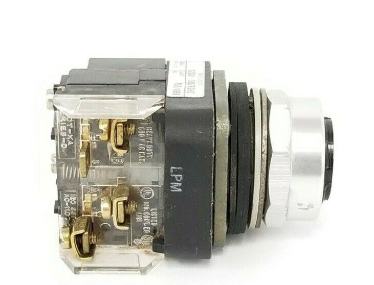 ALLEN BRADLEY 800T-PB16 PUSHBUTTON 800TPB16 SER. T 120V, 800T-XA SER. D NO LAMP