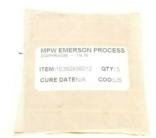 NEW MPW EMERSON STRM-9-9-5 DIAPHRAGM, ELECTRICAL STRM995 QTY: 3