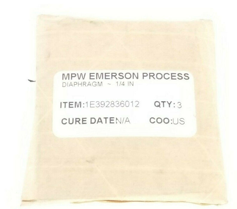 NEW MPW EMERSON STRM-9-9-5 DIAPHRAGM, ELECTRICAL STRM995 QTY: 3
