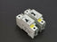LOT OF 2 SIEMENS 5SX21-C1-6 CIRCUIT BREAKERS W/ 5SX9100-HS CONTACT BLOCKS