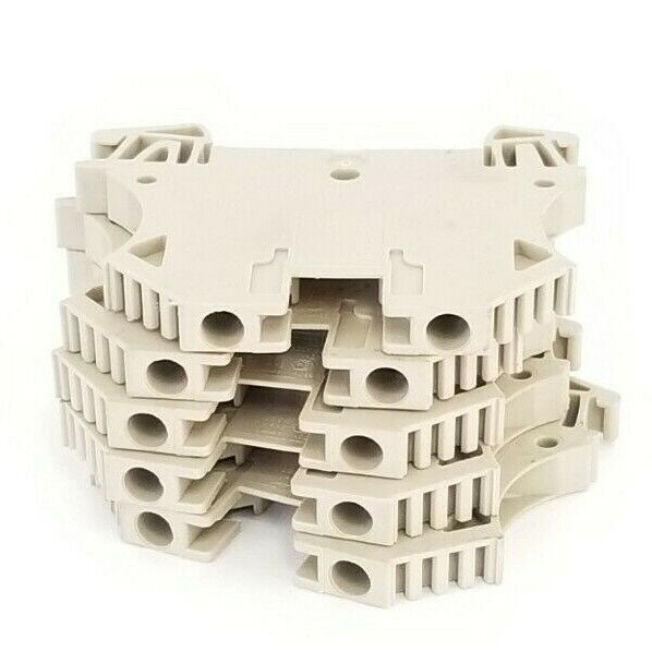 LOT OF 5 WEIDMULLER WDU 4 TERMINAL BLOCK 800V 4MM DARK BEIGE WDU4