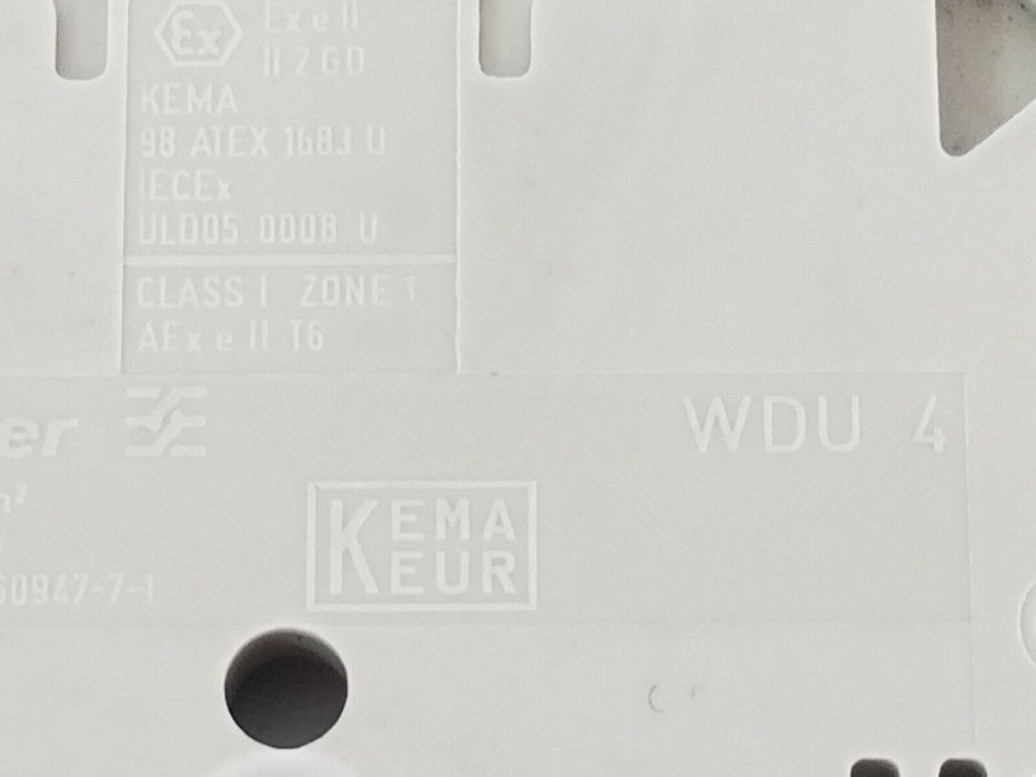 LOT OF 5 WEIDMULLER WDU 4 TERMINAL BLOCK 800V 4MM DARK BEIGE WDU4