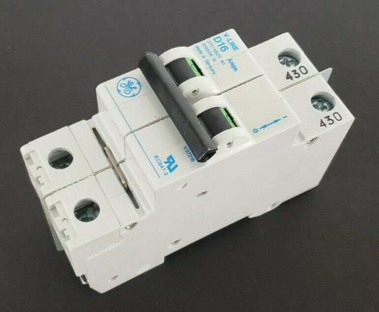 NEW GE V37216 / V-LINE D16 CIRCUIT BREAKER, 277/480VAC, 16A, 2P