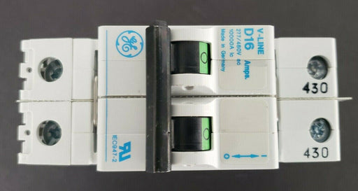 NEW GE V37216 / V-LINE D16 CIRCUIT BREAKER, 277/480VAC, 16A, 2P