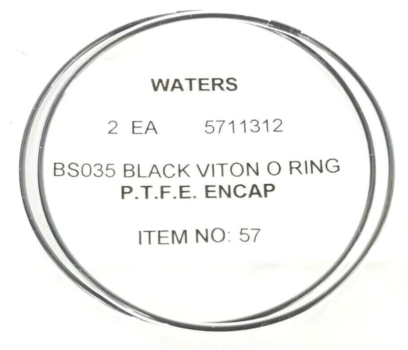 LOT OF 2 NEW WATERS 5711312 BS035 BLACK VITON O-RINGS