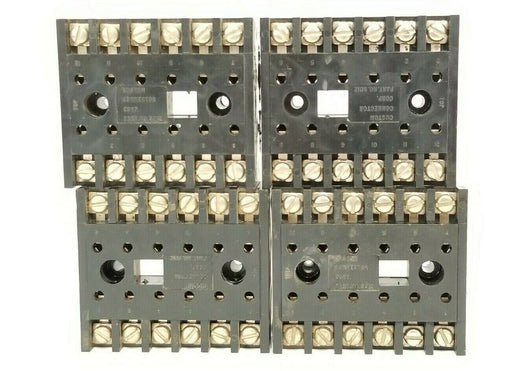 LOT OF 4 CUSTOM CONNECTOR CORP. SD12 RELAY BASES