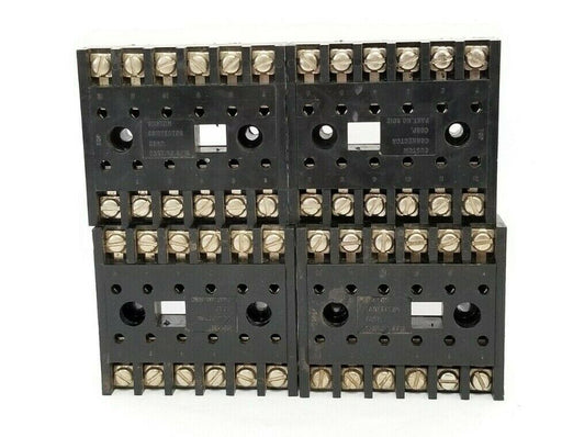LOT OF 4 CUSTOM CONNECTOR CORP. SD12 RELAY BASES