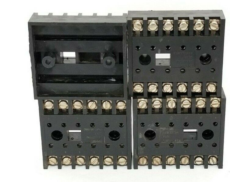 LOT OF 4 CUSTOM CONNECTOR CORP. SD12 RELAY BASES