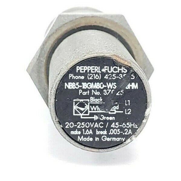 PEPPERL+FUCHS NBB5-18GM80-WS-C-BHM PROXIMITY SWITCH 37025 NBB518GM80WSCBHM