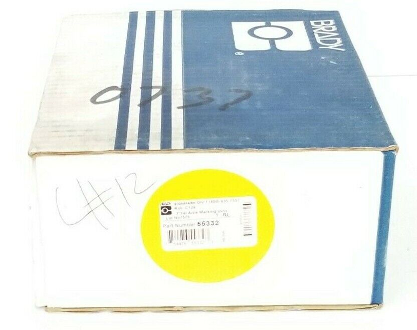 NIB BRADY 55332 ROLL C129 3" YELLOW AISLE MARKING DOTS, ROLL OF 1000