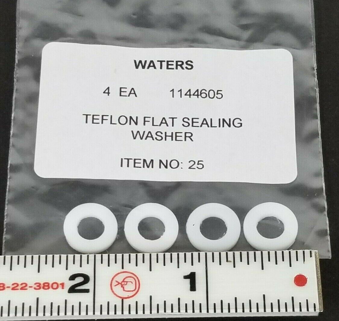 LOT OF 4 NEW WATERS 1144605 TEFLON FLAT SEALING WASHERS