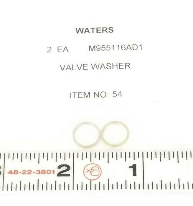 LOT OF 2 NEW WATERS M955116AD1 VALVE WASHERS