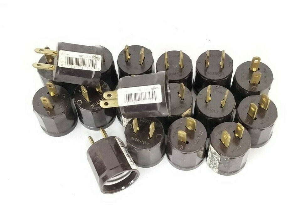LOT OF 18 LEVITON 002-61 SOCKET / OUTLET PLUG-IN ADAPTERS 002-00061 002/630-61