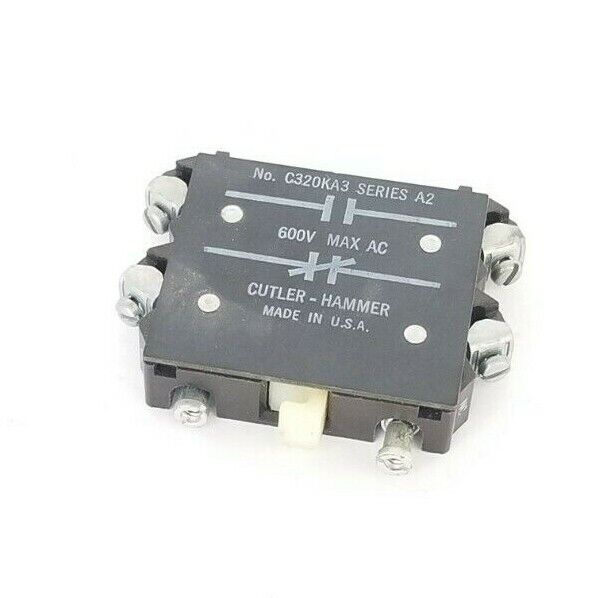 CUTLER-HAMMER C320KA3 AUXILIARY CONTACT 1NO/1NC 600VAC SER. A2