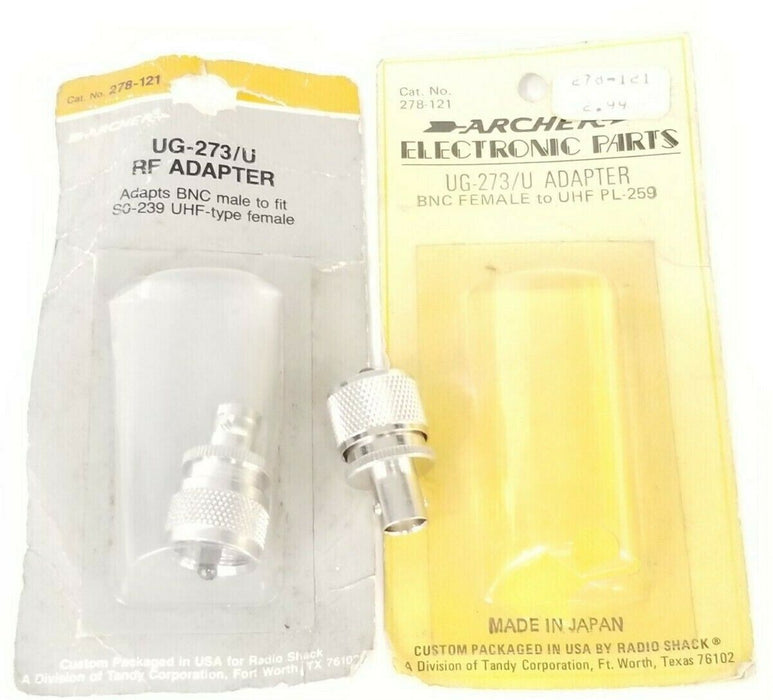LOT OF 2 NEW ARCHER UG-273/U RF ADAPTERS CAT. 278-121