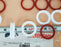 LOT OF 5 NEW IN BAG FEDEGARI GP00004 SILICONE + TEFLON GASKETS DN26 GP600004