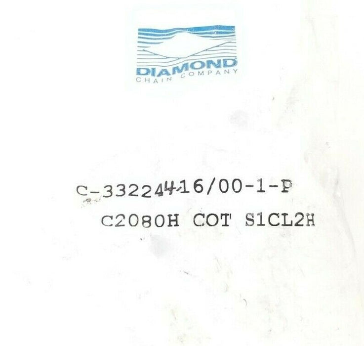 NEW IN BAG DIAMOND CHAIN CO. C-332244-16/00-1-P ROLLER CHAIN LINK C2080H S1CL2H