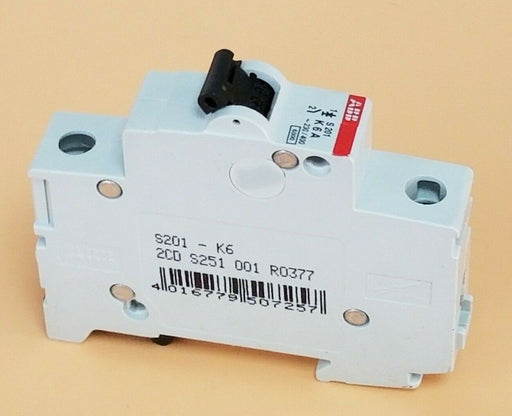 ABB S201-K6 CIRCUIT BREAKER, 1AMP, 230/400VAC, 1POLE, S201K6A