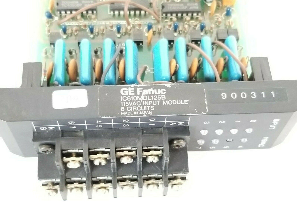 GE FANUC IC610MDL125B INPUT MODULE 115VAC 8 CIRCUIT IC610MDL125