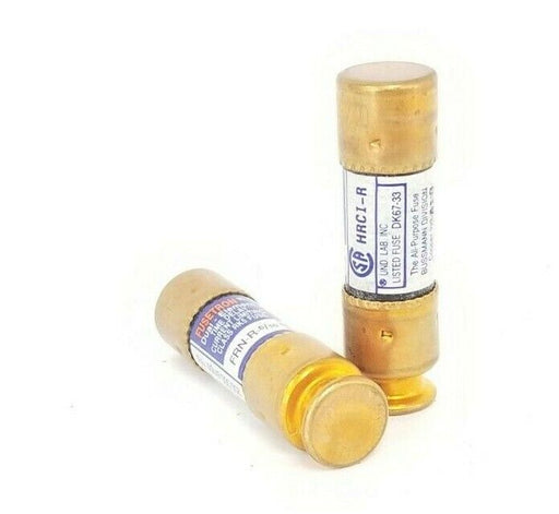 LOT OF 2 COOPER BUSSMANN FRN-R-6/10 FUSETRON DUEL-ELEMENT FUSES